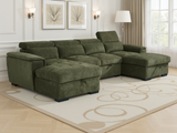 Alaya Sofabed Green U Shape Corner - Ready2Go Furniture
