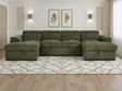 Alaya Sofabed Green U Shape Corner - Ready2Go Furniture