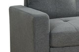 Grey Fabric Corner Sofabed with Removable Cushions