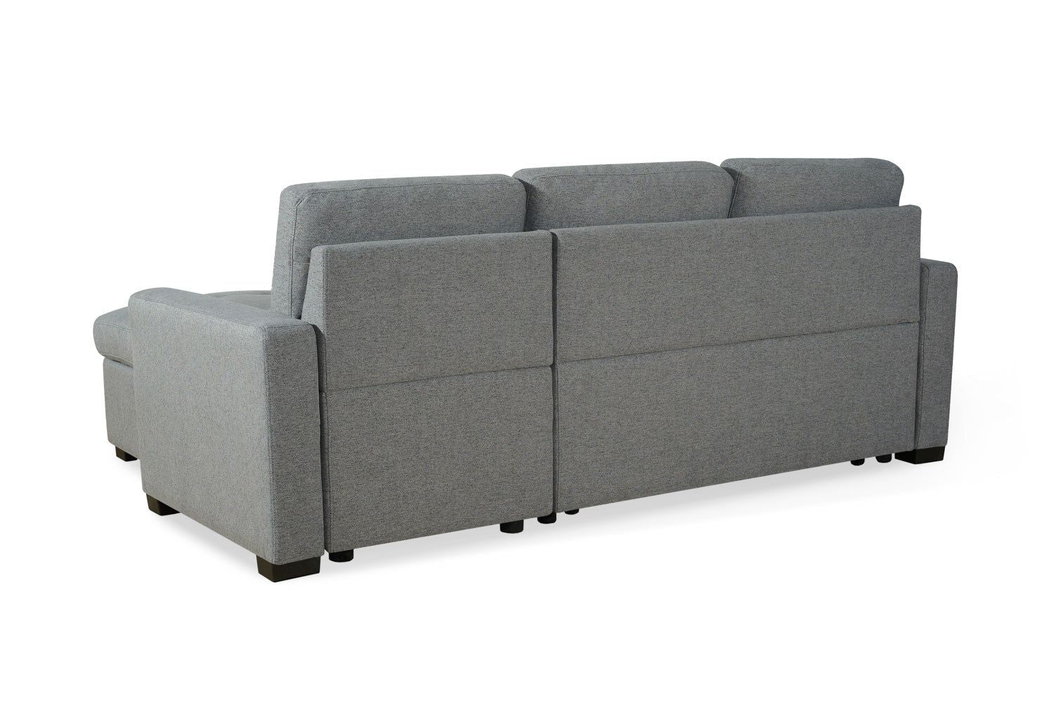Grey Fabric Corner Sofabed with Removable Cushions