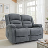 Graphite Leather Effect 2 Seater Electric Recliner with USB