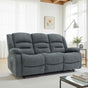 Graphite Fabric 3 Seater Electric Recliner Sofa