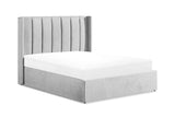 Grey Fabric Double Ottoman Bed Frame