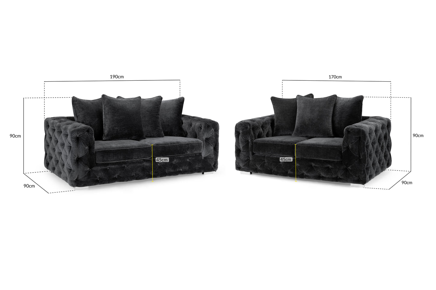 Kyoto 3 & 2 Seater Sofa Set – Elegant & Comfortable - Ready2GoFurniture