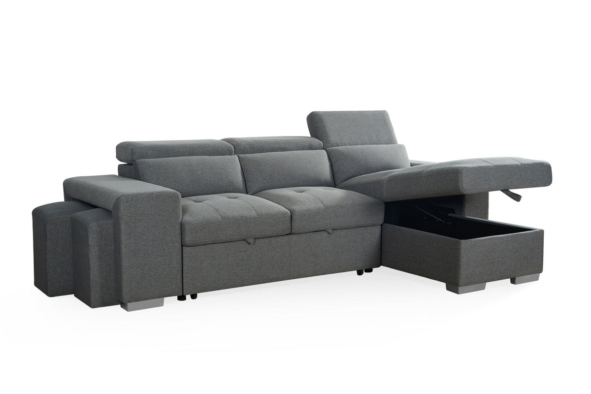 Artemis Sofabed Grey Universal Corner - Ready2Go Furniture