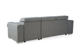 Grey Fabric Universal Corner Sofabed with Storage