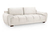 Cream Chenille Fabric 3 Seater Large Convertible Sofabed