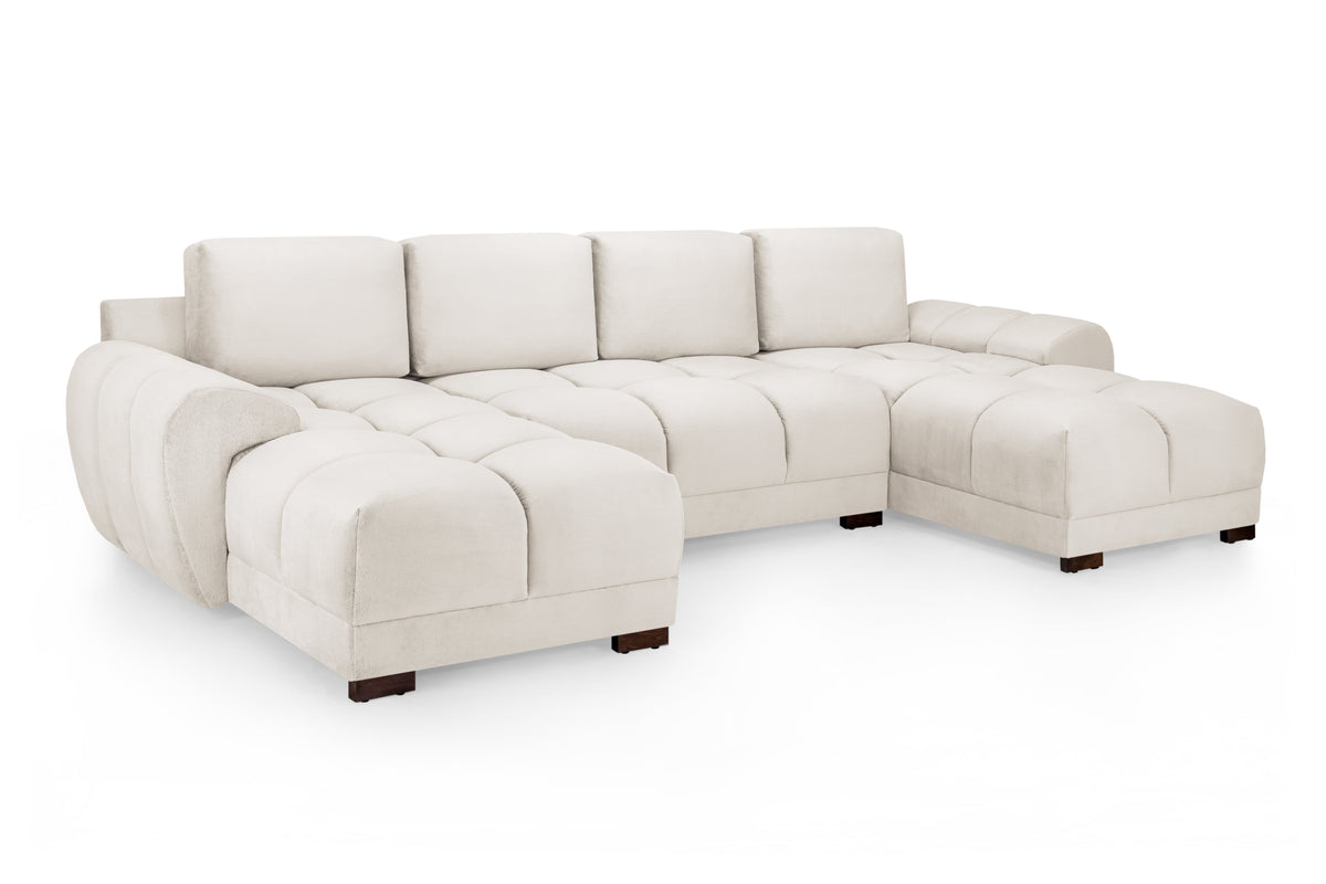 Azzuro Sofa Cream U Shape Corner - Ready2Go Furniture