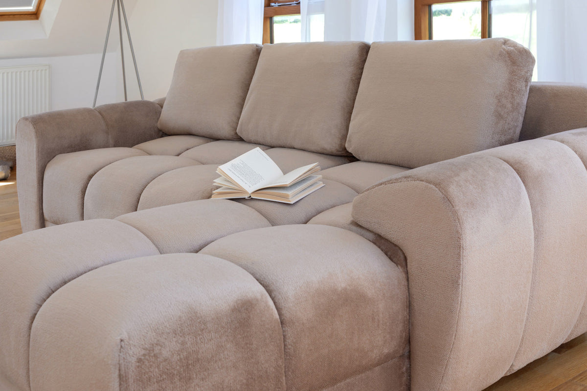 Azzuro Sofabed Mocha Universal Corner - Ready2Go Furniture