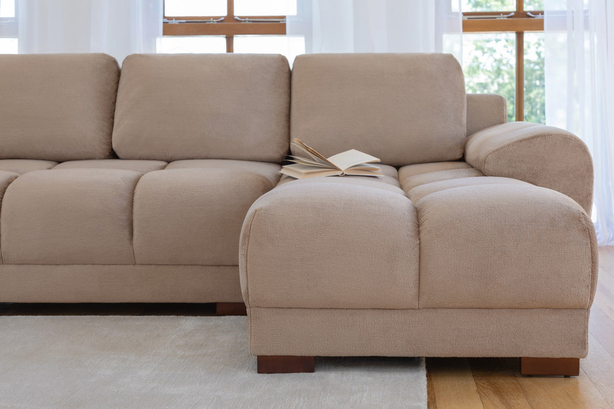 Azzuro Sofabed Mocha Universal Corner - Ready2Go Furniture