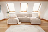 Azzuro Sofa Mocha U Shape Corner - Ready2Go Furniture