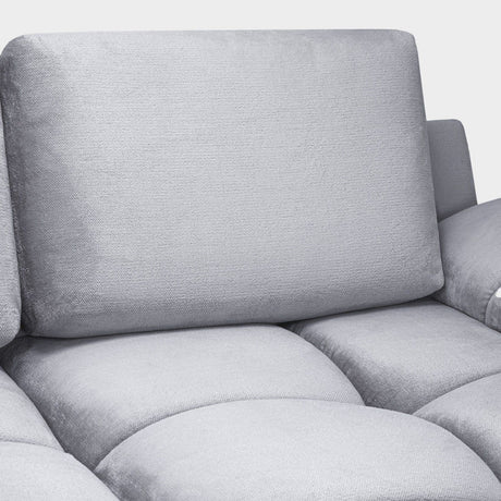 Grey Chenille Fabric 2 Seater Large Sofa
