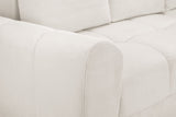 Cream Chenille Fabric 3 Seater Large Convertible Sofabed