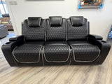 Madrid Leather Electric Recliner Sofa Set With Cupholders and Speakers – 3+2 Seater Sofa Set