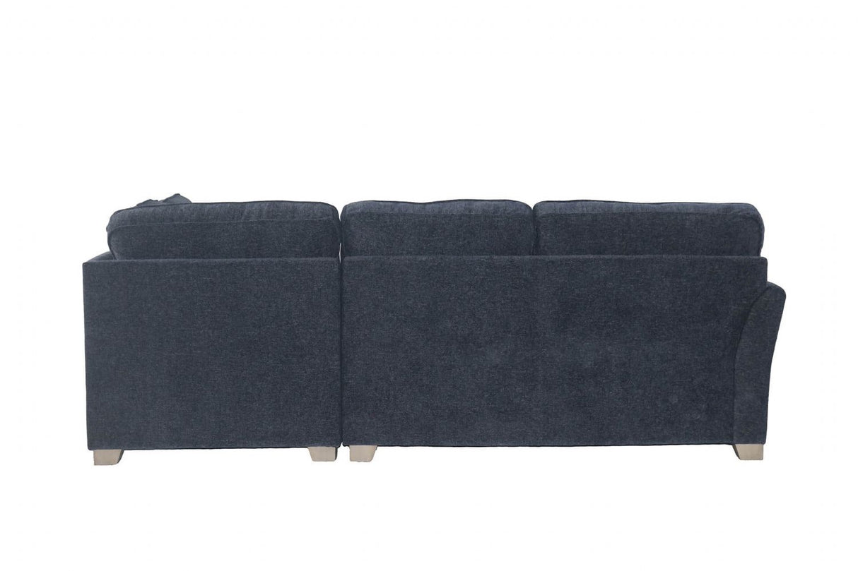 Navy Blue Fabric Right Hand Facing Corner Group Sofa