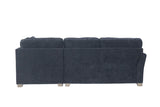 Navy Blue Fabric Right Hand Facing Corner Group Sofa