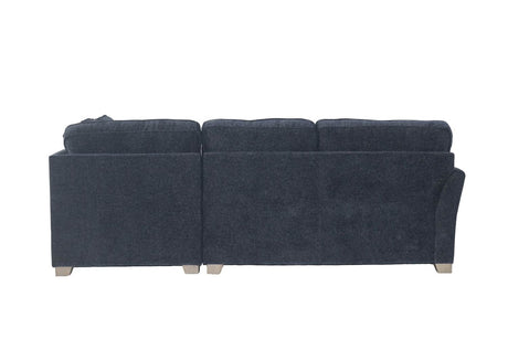 Navy Blue Fabric Right Hand Facing Corner Group Sofa