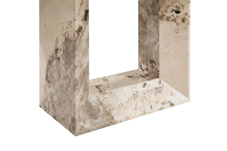Mocha Gloss Marble 1.6m Large Dining Table Geometric Base