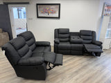 Romeo Recliner Sofa Set – Black (3+2)