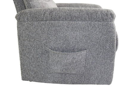 Grey Fabric Lift and Rise Recliner Chair with Lumbar Support