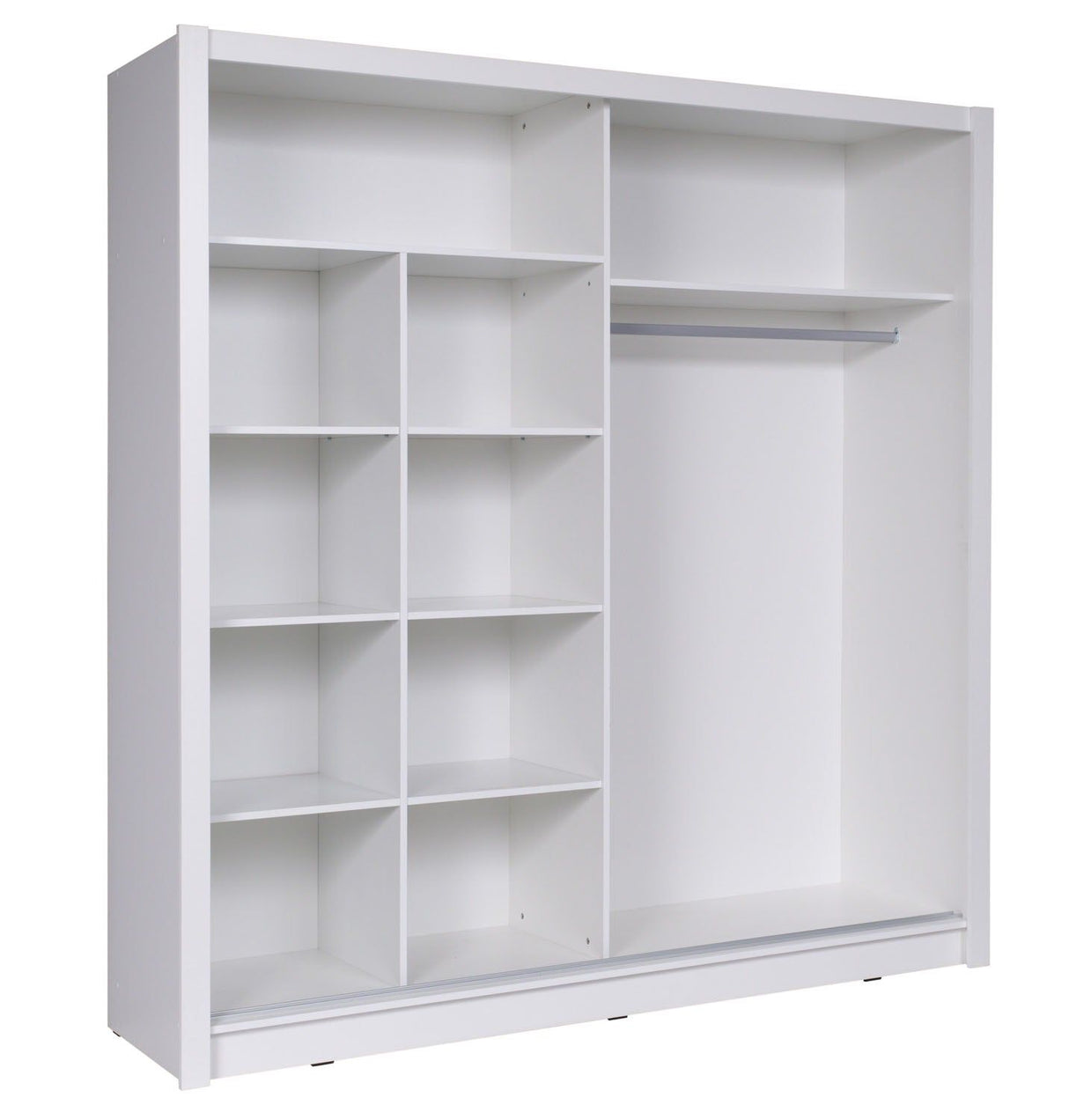 White Sliding Wardrobe Full Length Mirror Door 205cm