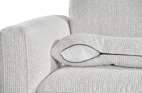Beige Chenille Fabric 2 Seater Sofa with Chunky Arm Cushions