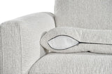 Beige Chenille Fabric 3 Seater Sofa with Chunky Arm Cushions