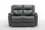 Belair 2 Seater With Manual Recliner Sofa - Grey