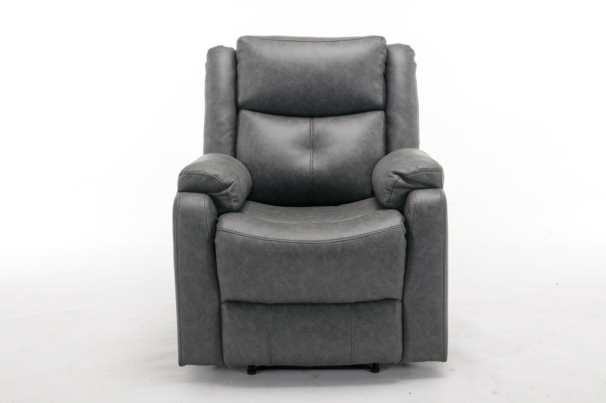 Belair 1 Seater With Manual Recliner Sofa - Grey