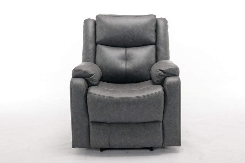 Belair 1 Seater With Manual Recliner Sofa - Grey