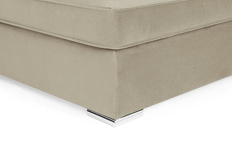 Beige Velvet Fabric U Shaped Large Corner Group Sofa