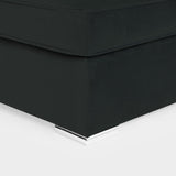 Slate Grey Velvet U Shape Corner Group Sofa with Footstool