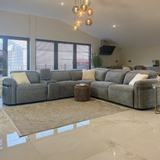 Bicester Modular Electric Recliner Sofa Grey Large Corner