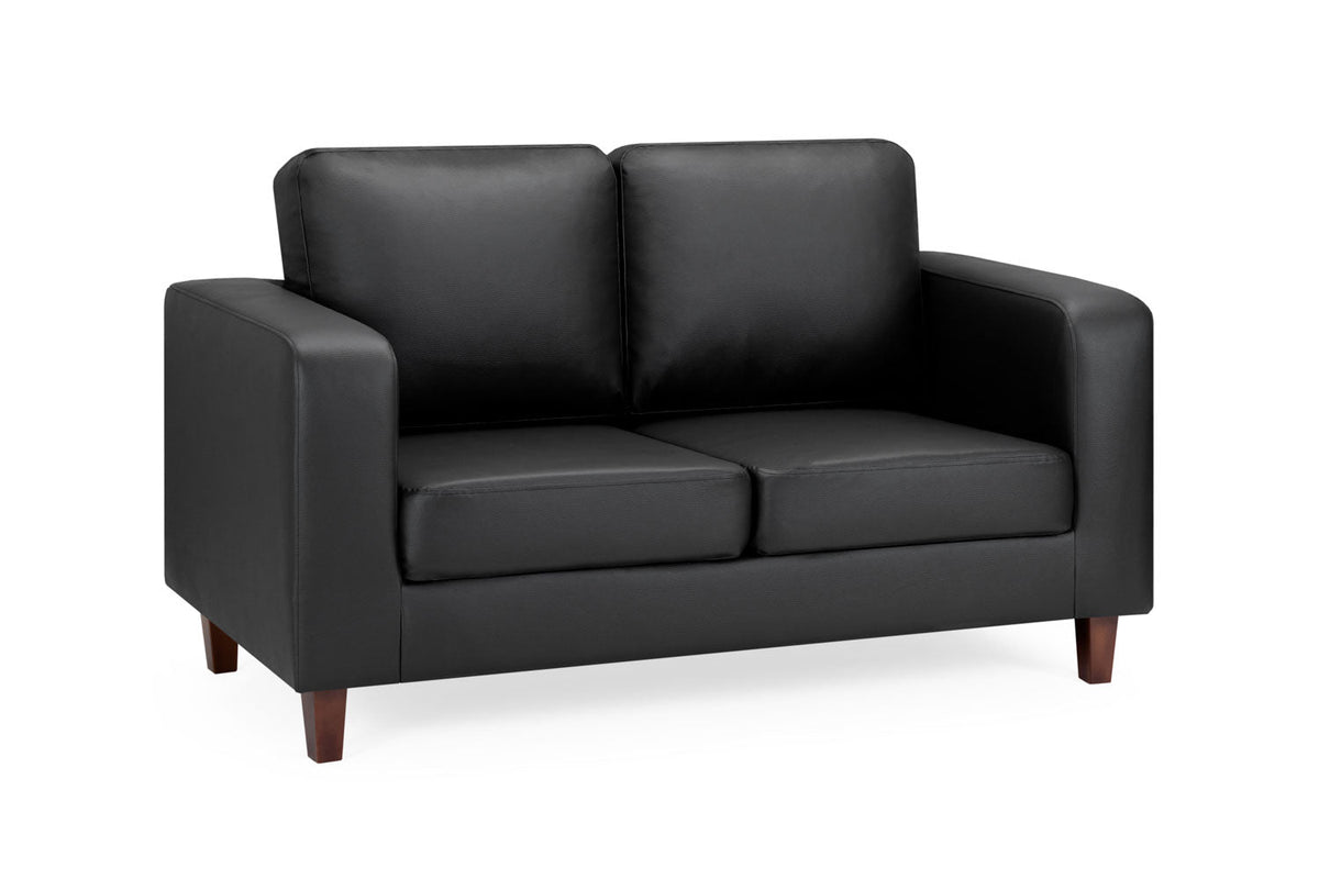 Box Sofa Black 2 Seater - Ready2Go Furniture