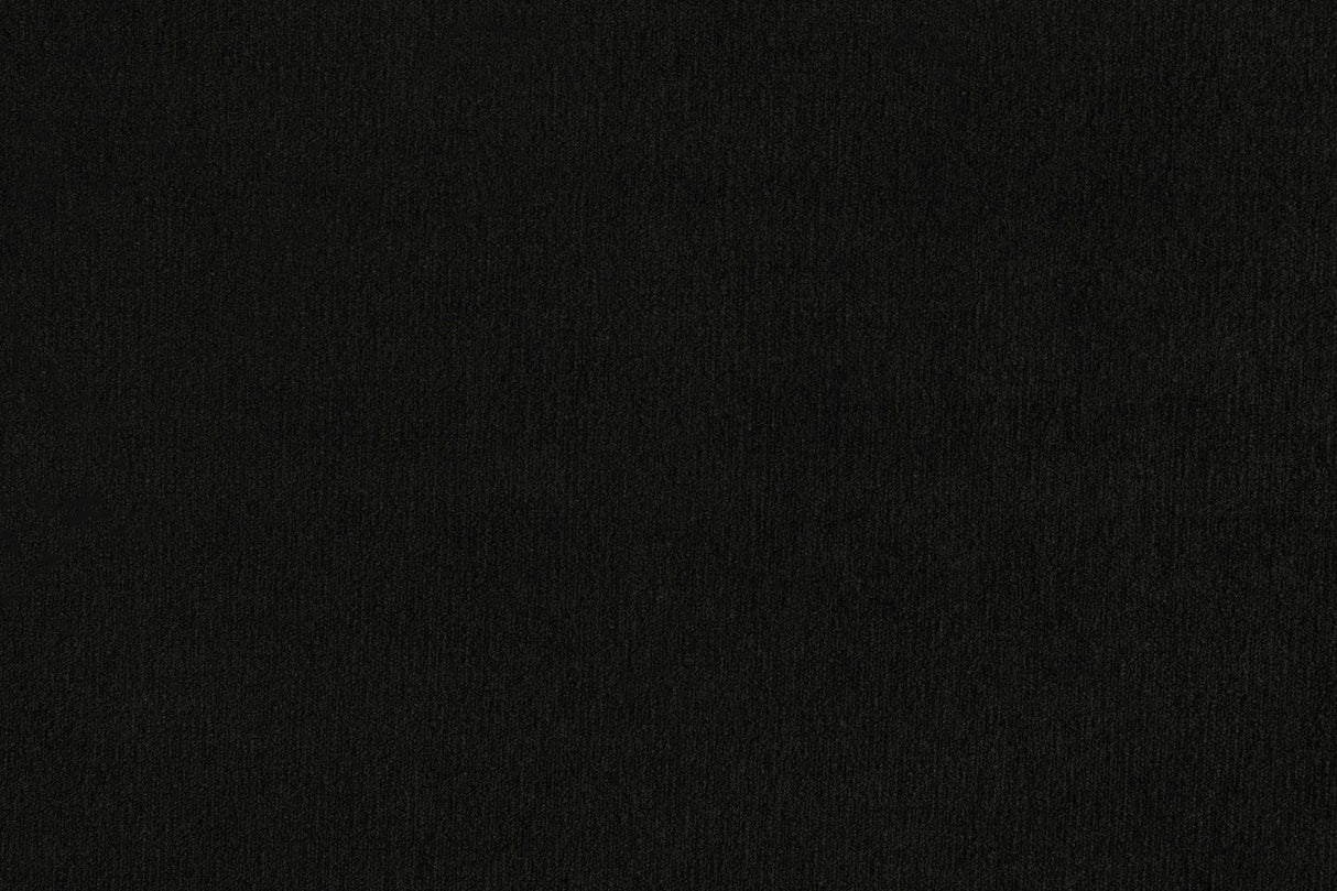 Black Fabric U Shape Plush Black Corner Sofa