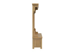 Natural Oak Hall Stand with Storage Base and Hooks
