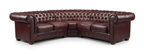 Chesterfield Sofa Oxblood Red Large Corner
