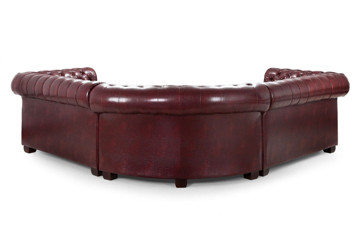 Chesterfield Sofa Oxblood Red Large Corner