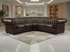 Chesterfield Sofa Antique Brown Large Corner