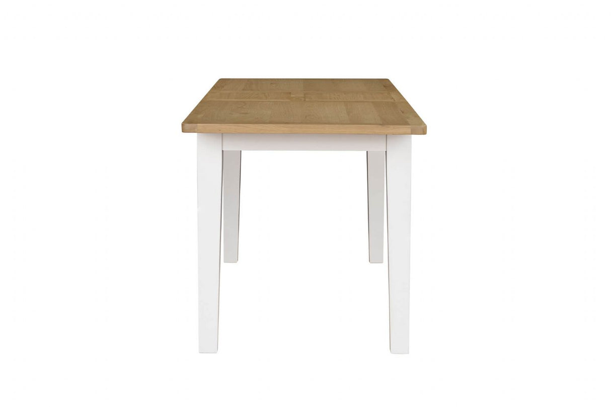 Cashmere Wooden Extending Dining Table Oak Top 120 to 160cm