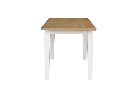 Cashmere Wooden Extending Dining Table Oak Top 120 to 160cm