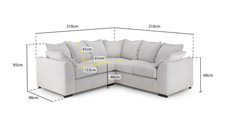Cologne Large Corner Sofa – Stylish & Comfortable Seating - Ready2GoFurniture 