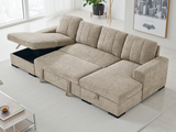 Como Sofabed Beige U Shape Corner