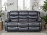 Conrad Manual Recliner Sofa Black 3 Seater - Ready2Go Furniture