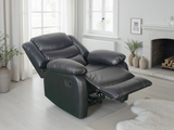 Conrad Manual Recliner Sofa Black Armchair