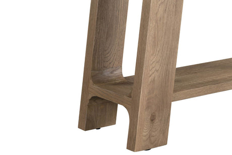 Cashew Oak Console Table with Shelf
