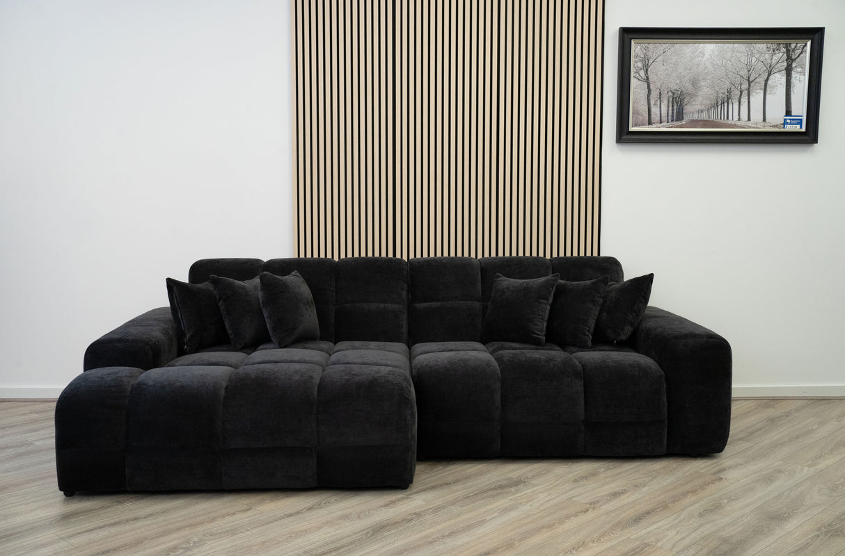 Jacob Sofa Black Left Hand Facing Corner