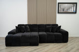 Jacob Sofa Black Left Hand Facing Corner