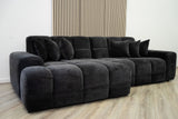 Jacob Sofa Black Left Hand Facing Corner