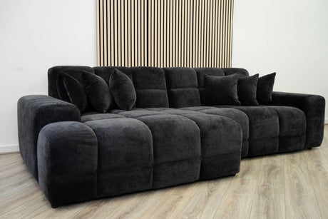 Jacob Sofa Black Left Hand Facing Corner